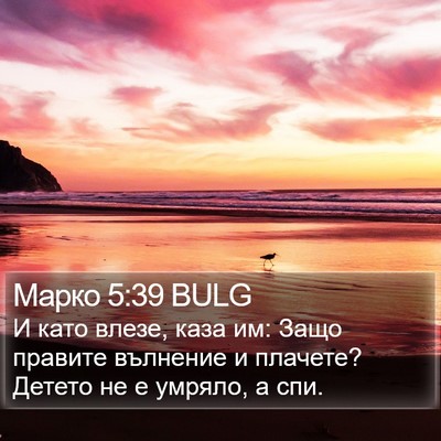 Марко 5:39 BULG Bible Verse Image
