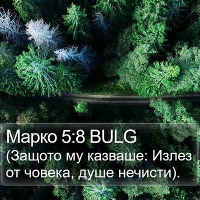 Марко 5:8 BULG Bible Verse Image