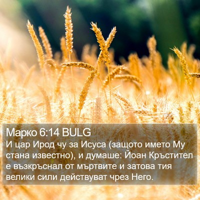 Марко 6:14 BULG Bible Verse Image