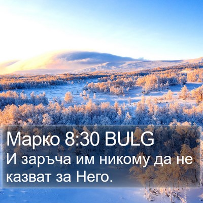 Марко 8:30 BULG Bible Verse Image