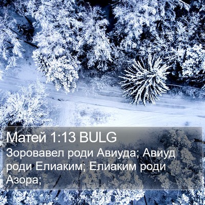 Матей 1:13 BULG Bible Verse Image