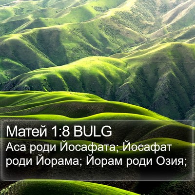 Матей 1:8 BULG Bible Verse Image