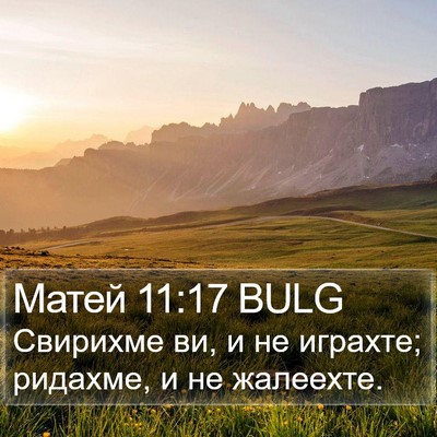 Матей 11:17 BULG Bible Verse Image