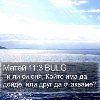 Матей 11:3 BULG Bible Verse Image