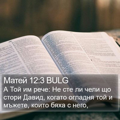 Матей 12:3 BULG Bible Verse Image