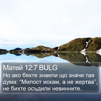 Матей 12:7 BULG Bible Verse Image