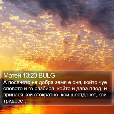 Матей 13:23 BULG Bible Verse Image