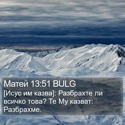 Матей 13:51 BULG Bible Verse Image