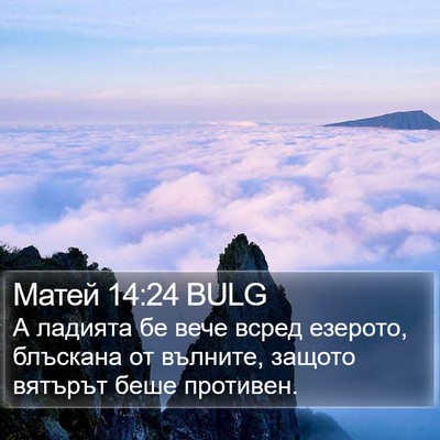 Матей 14:24 BULG Bible Verse Image