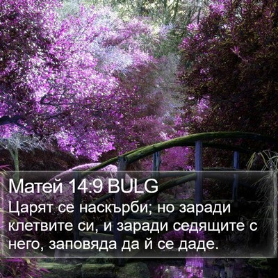 Матей 14:9 BULG Bible Verse Image
