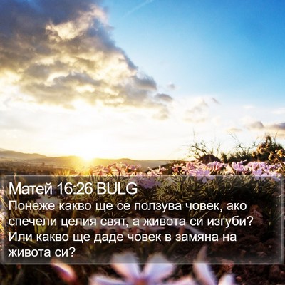 Матей 16:26 BULG Bible Verse Image