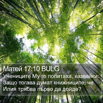Матей 17:10 BULG Bible Verse Image