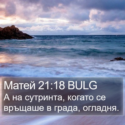 Матей 21:18 BULG Bible Verse Image