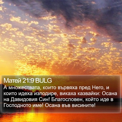 Матей 21:9 BULG Bible Verse Image