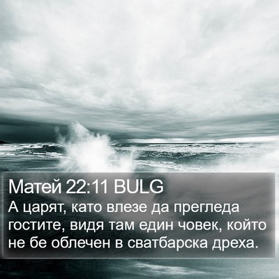 Матей 22:11 BULG Bible Verse Image