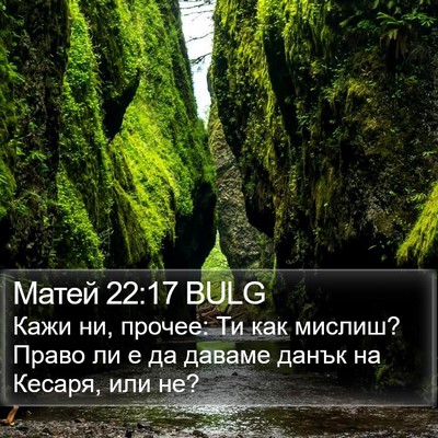 Матей 22:17 BULG Bible Verse Image