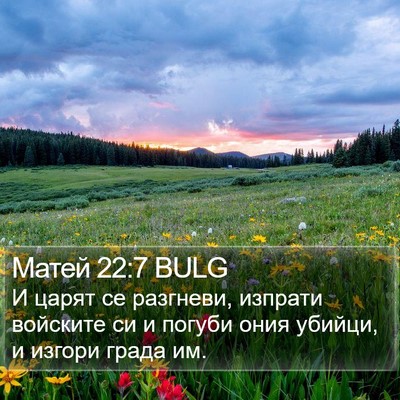 Матей 22:7 BULG Bible Verse Image