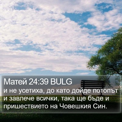 Матей 24:39 BULG Bible Verse Image