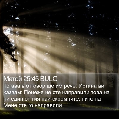 Матей 25:45 BULG Bible Verse Image