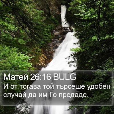 Матей 26:16 BULG Bible Verse Image