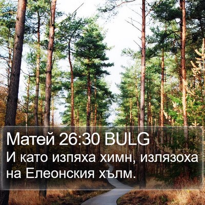 Матей 26:30 BULG Bible Verse Image