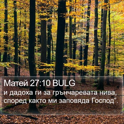 Матей 27:10 BULG Bible Verse Image