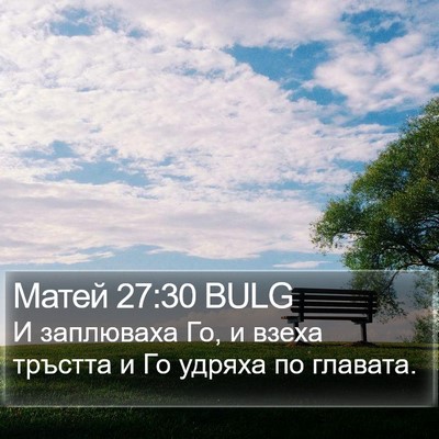 Матей 27:30 BULG Bible Verse Image