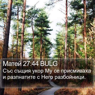 Матей 27:44 BULG Bible Verse Image