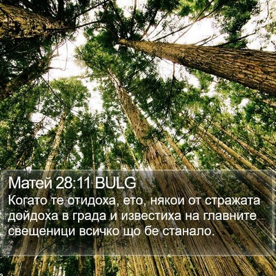Матей 28:11 BULG Bible Verse Image