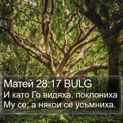 Матей 28:17 BULG Bible Verse Image