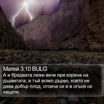 Матей 3:10 BULG Bible Verse Image