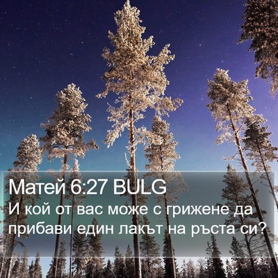 Матей 6:27 BULG Bible Verse Image