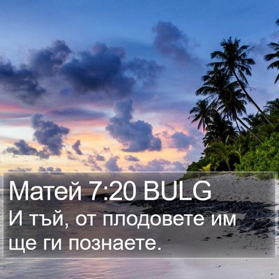 Матей 7:20 BULG Bible Verse Image