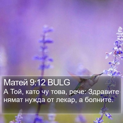 Матей 9:12 BULG Bible Verse Image