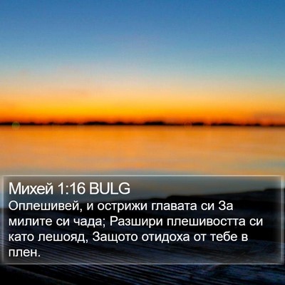 Михей 1:16 BULG Bible Verse Image