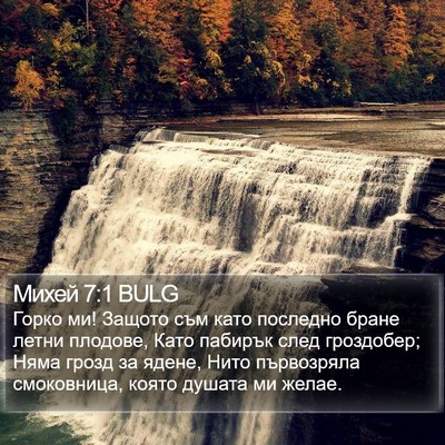 Михей 7:1 BULG Bible Verse Image