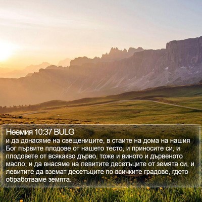 Неемия 10:37 BULG Bible Verse Image