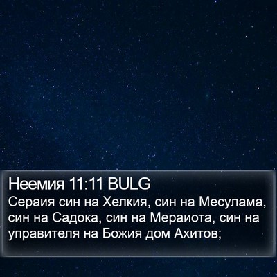 Неемия 11:11 BULG Bible Verse Image