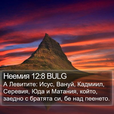 Неемия 12:8 BULG Bible Verse Image
