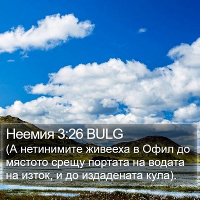 Неемия 3:26 BULG Bible Verse Image