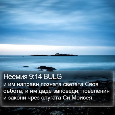 Неемия 9:14 BULG Bible Verse Image