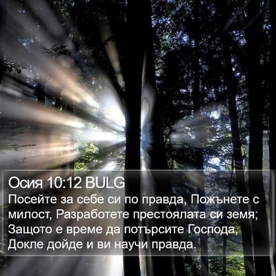 Осия 10:12 BULG Bible Verse Image