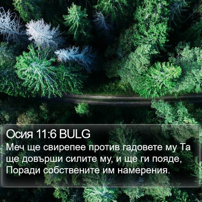 Осия 11:6 BULG Bible Verse Image