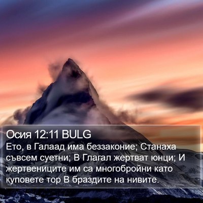 Осия 12:11 BULG Bible Verse Image