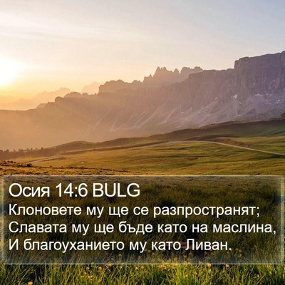 Осия 14:6 BULG Bible Verse Image