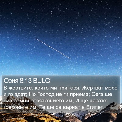 Осия 8:13 BULG Bible Verse Image