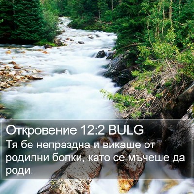 Откровение 12:2 BULG Bible Verse Image