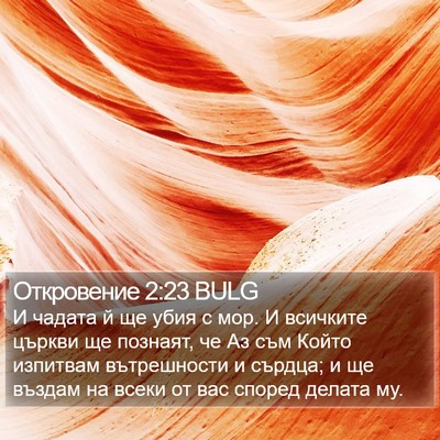 Откровение 2:23 BULG Bible Verse Image