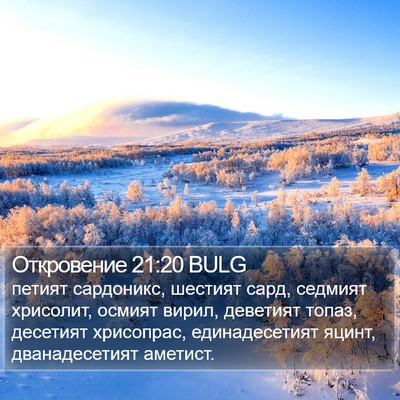 Откровение 21:20 BULG Bible Verse Image