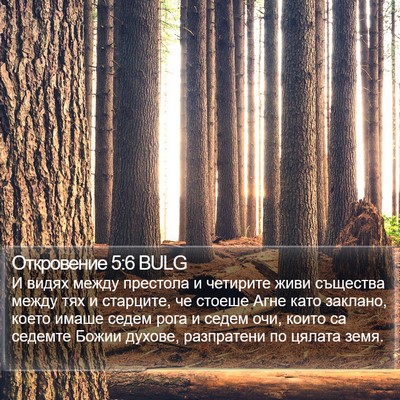 Откровение 5:6 BULG Bible Verse Image